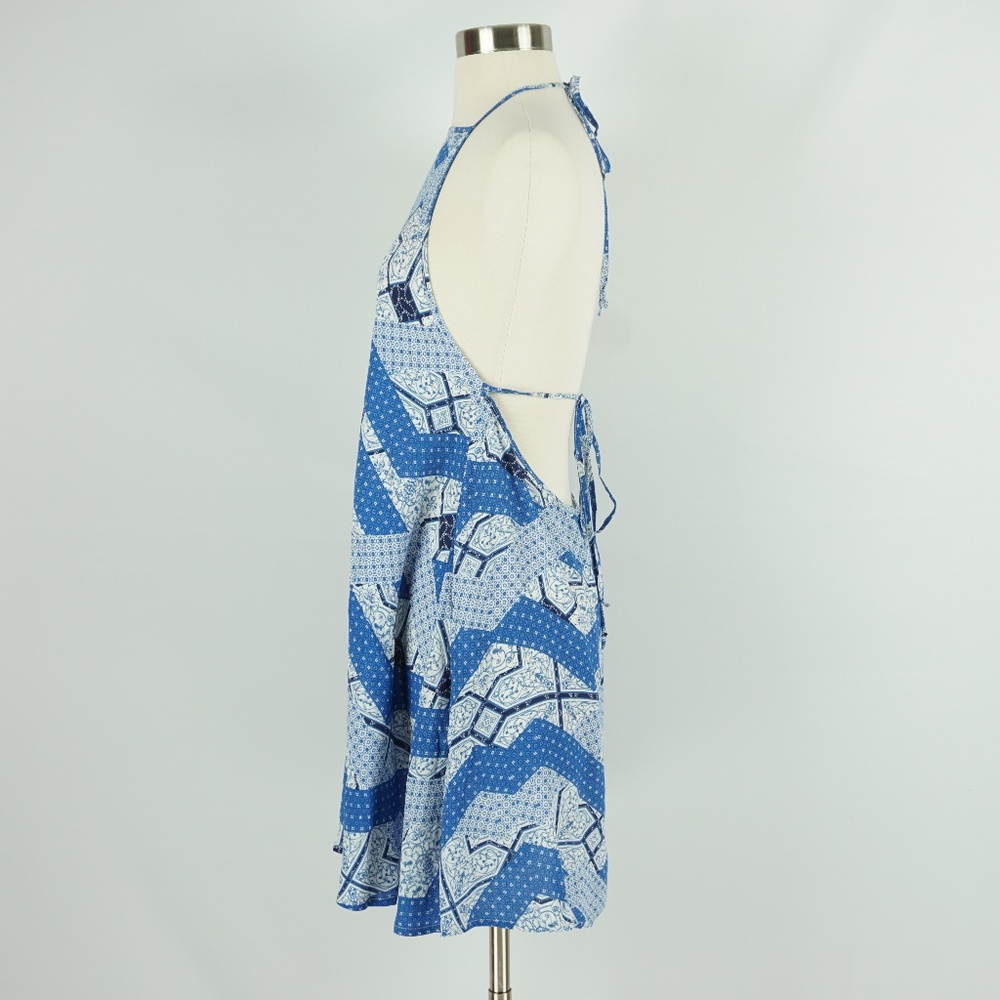Minkpink Indigo Waters Halter Dress Revolve XS - Picture 5 of 7